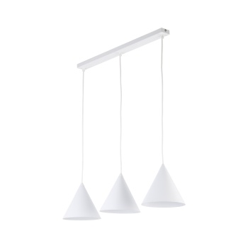 10011  CONO WHITE LAMPA WISZĄCA 3 LISTWA