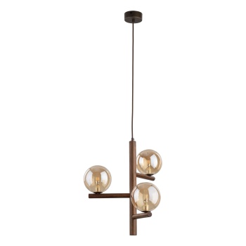 11095 ESTERA WOOD ORZECH AMBER LAMPA WISZACA 3XG9