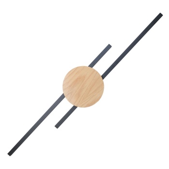 1369  JAVA BLACK WOOD KINKIET 2 PŁ