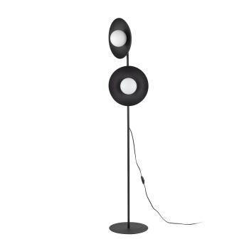 16136  SLATE BLACK GLASS LAMPA 2XG9