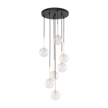 5362  NILOS BLACK / GOLD LAMPA WISZĄCA 7