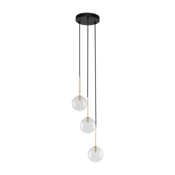 5942  NILOS BLACK / GOLD LAMPA WISZACA 3