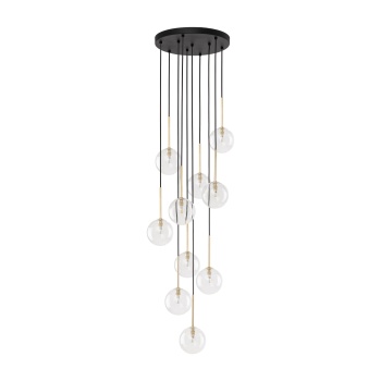 5944  NILOS BLACK / GOLD LAMPA WISZĄCA 10