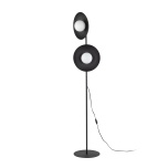 16136  SLATE BLACK GLASS LAMPA 2XG9
