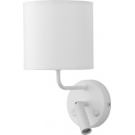 4236  RICHI WHITE /SILVER KINKIET 1xE27+1xG9