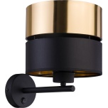 4344  HILTON BLACK/GOLD KINKIET 1 PŁ