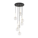 5362  NILOS BLACK / GOLD LAMPA WISZĄCA 7