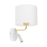 1370  RICHI WHITE/GOLD KINKIET 1xE27+1xG9