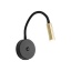10201  LAGOS BLACK/GOLD KINKIET 1 USB