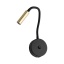 10201  LAGOS BLACK/GOLD KINKIET 1 USB