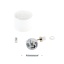 1370  RICHI WHITE/GOLD KINKIET 1xE27+1xG9