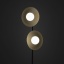 16136  SLATE BLACK GLASS LAMPA 2XG9