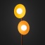 16137  SLATE MIX GLASS LAMPA 2XG9