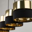 4342  HILTON BLACK/GOLD LAMPA WISZĄCA 4 PŁ