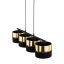 4342  HILTON BLACK/GOLD LAMPA WISZĄCA 4 PŁ