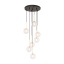 5362  NILOS BLACK / GOLD LAMPA WISZĄCA 7