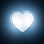 5924  HEART BLUE LAMPA SUFITOWA 2 PŁ