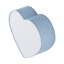 5924  HEART BLUE LAMPA SUFITOWA 2 PŁ